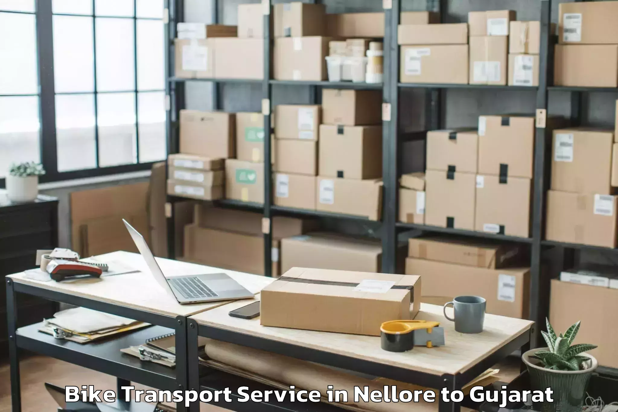 Book Nellore to Kheda Bike Transport Online